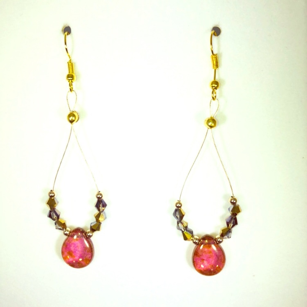 Star Crafts Rose Gold Topaz Earrings